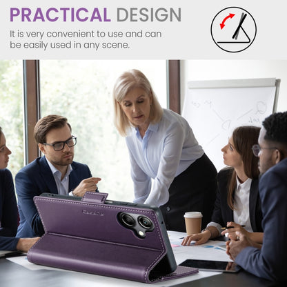 For Samsung Galaxy A07 / A06 CaseMe 023 Butterfly Buckle Litchi Texture RFID Anti-theft Leather Phone Case(Purple) by CaseMe