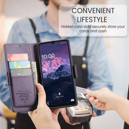 For Samsung Galaxy A07 / A06 CaseMe 023 Butterfly Buckle Litchi Texture RFID Anti-theft Leather Phone Case(Purple) by CaseMe