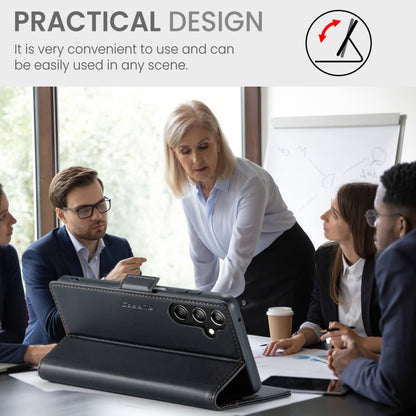 For Samsung Galaxy A16 5G CaseMe 023 Butterfly Buckle Litchi Texture RFID Anti-theft Leather Phone Case(Black) by CaseMe