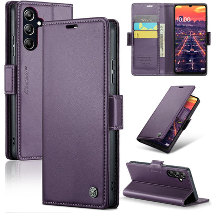 For Samsung Galaxy A16 5G CaseMe 023 Butterfly Buckle Litchi Texture RFID Anti-theft Leather Phone Case(Purple) by CaseMe