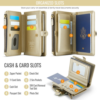 CaseMe-Me60 Multi-functional Anti-theft Swipe Passport Wallet(Gold) -  by CaseMe | Online Shopping UK | buy2fix