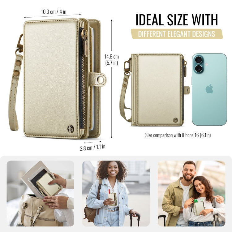 CaseMe-Me60 Multi-functional Anti-theft Swipe Passport Wallet(Gold) -  by CaseMe | Online Shopping UK | buy2fix