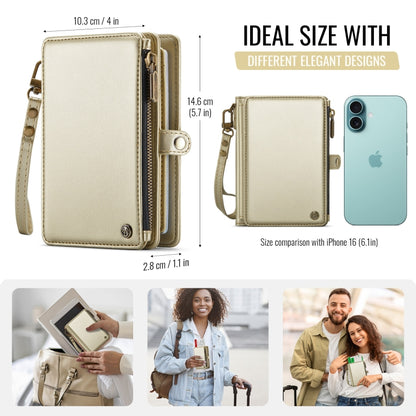 CaseMe-Me60 Multi-functional Anti-theft Swipe Passport Wallet(Gold) -  by CaseMe | Online Shopping UK | buy2fix
