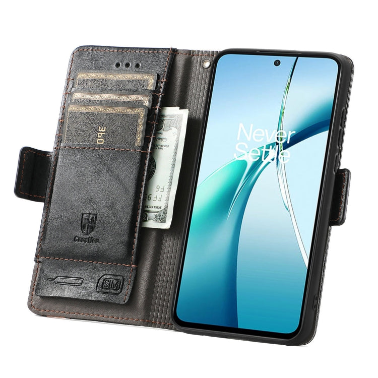 For TCL 50 5G CaseNeo Splicing Dual Magnetic Buckle Leather Phone Case(Black) - TCL by CaseNeo | Online Shopping UK | buy2fix