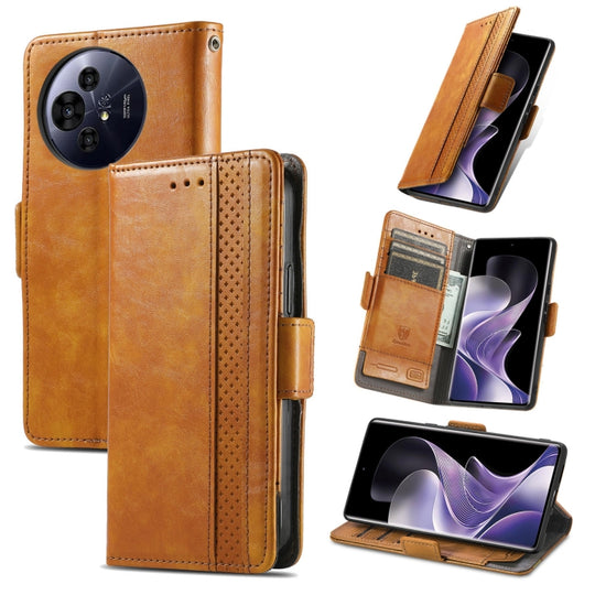 For TCL 50 Pro NxtPaper CaseNeo Splicing Dual Magnetic Buckle Leather Phone Case(Khaki)