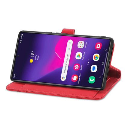 For Samsung Galaxy S25 Ultra 5G Embossed Flower Zipper Leather Phone Case(Red) by buy2fix