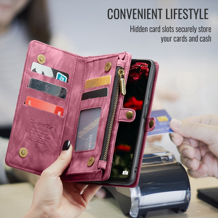 For Samsung Galaxy A16 5G CaseMe 008 Detachable Multifunctional Leather Phone Case(Wine Red) by CaseMe