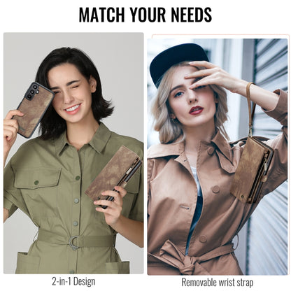 For Samsung Galaxy A16 5G CaseMe 008 Detachable Multifunctional Leather Phone Case(Brown) by CaseMe