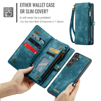 For Samsung Galaxy S25 5G CaseMe 008 Detachable Multifunctional Leather Phone Case(Blue) - Galaxy S25 5G Cases by CaseMe | Online Shopping UK | buy2fix