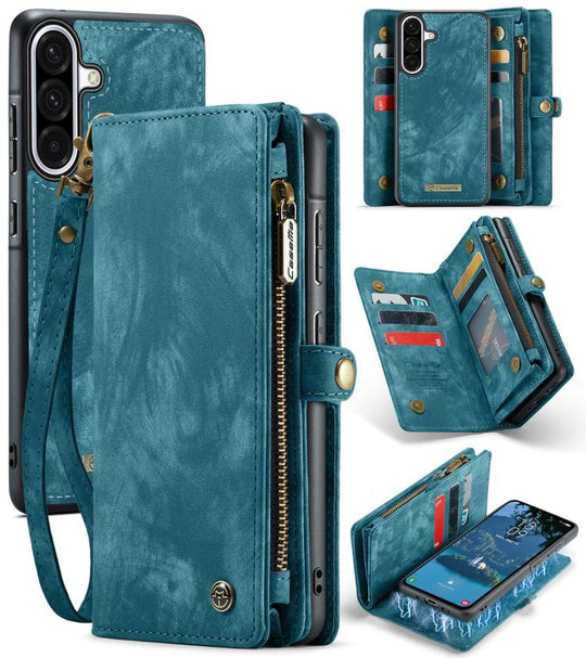 For Samsung Galaxy A36 5G CaseMe 008 Detachable Multifunctional Leather Phone Case(Blue)