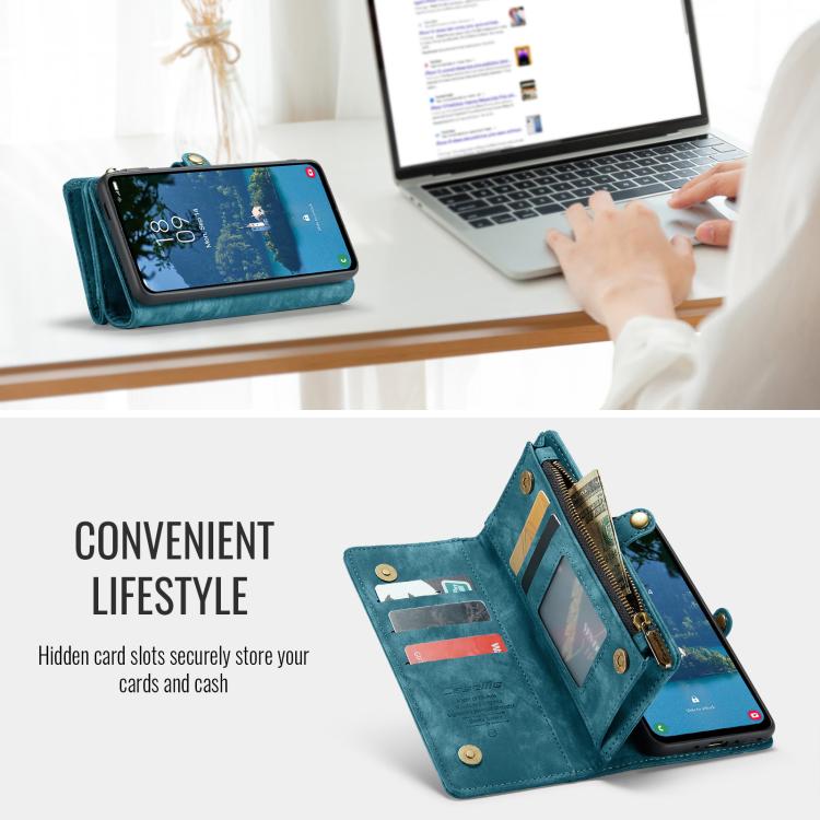 For Samsung Galaxy A36 CaseMe 008 Detachable Multifunctional Leather Phone Case(Blue) - Galaxy Phone Cases by CaseMe | Online Shopping UK | buy2fix