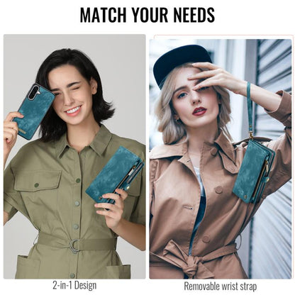 For Samsung Galaxy A36 CaseMe 008 Detachable Multifunctional Leather Phone Case(Blue) - Galaxy Phone Cases by CaseMe | Online Shopping UK | buy2fix