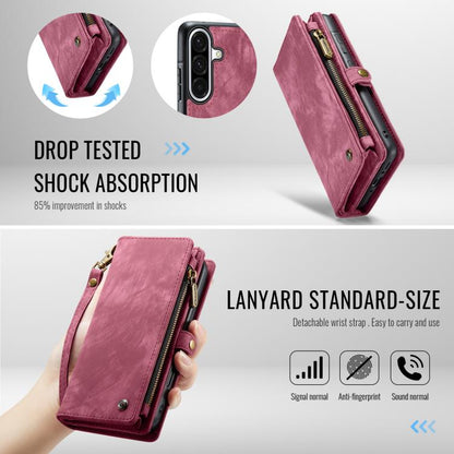 For Samsung Galaxy A36 CaseMe 008 Detachable Multifunctional Leather Phone Case(Wine Red) - Galaxy Phone Cases by CaseMe | Online Shopping UK | buy2fix