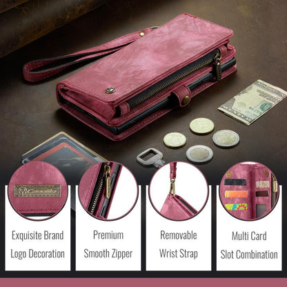 For Samsung Galaxy A36 CaseMe 008 Detachable Multifunctional Leather Phone Case(Wine Red) - Galaxy Phone Cases by CaseMe | Online Shopping UK | buy2fix