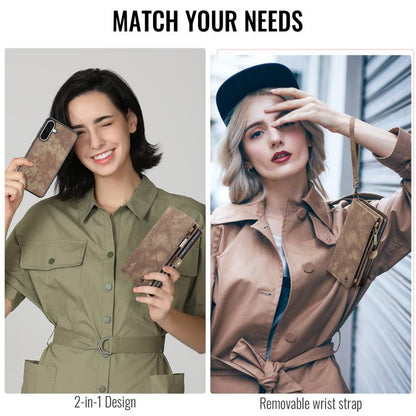 For Samsung Galaxy A36 CaseMe 008 Detachable Multifunctional Leather Phone Case(Brown) - Galaxy Phone Cases by CaseMe | Online Shopping UK | buy2fix