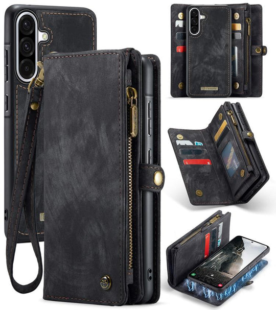 For Samsung Galaxy A36 5G CaseMe 008 Detachable Multifunctional Leather Phone Case(Black)