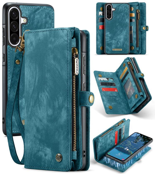 For Samsung Galaxy A56 CaseMe 008 Detachable Multifunctional Leather Phone Case(Blue) - Galaxy Phone Cases by CaseMe | Online Shopping UK | buy2fix