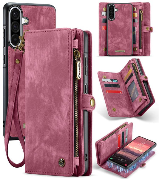For Samsung Galaxy A56 CaseMe 008 Detachable Multifunctional Leather Phone Case(Wine Red) - Galaxy Phone Cases by CaseMe | Online Shopping UK | buy2fix