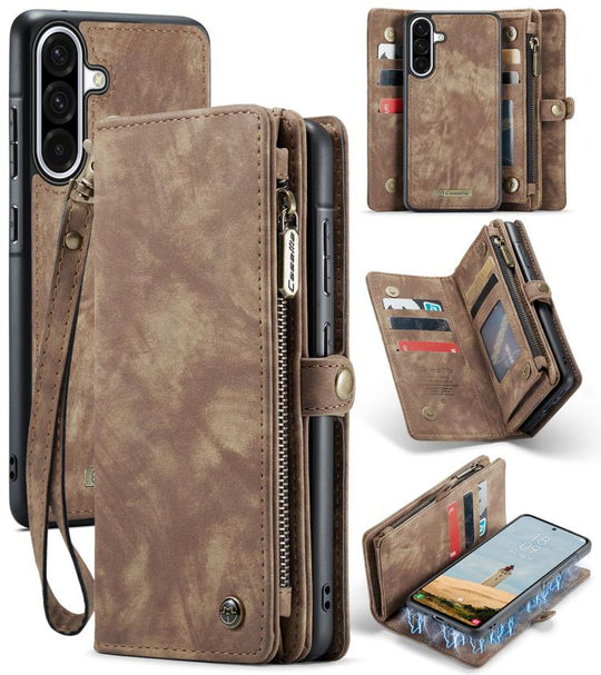 For Samsung Galaxy A56 5G CaseMe 008 Detachable Multifunctional Leather Phone Case(Brown)