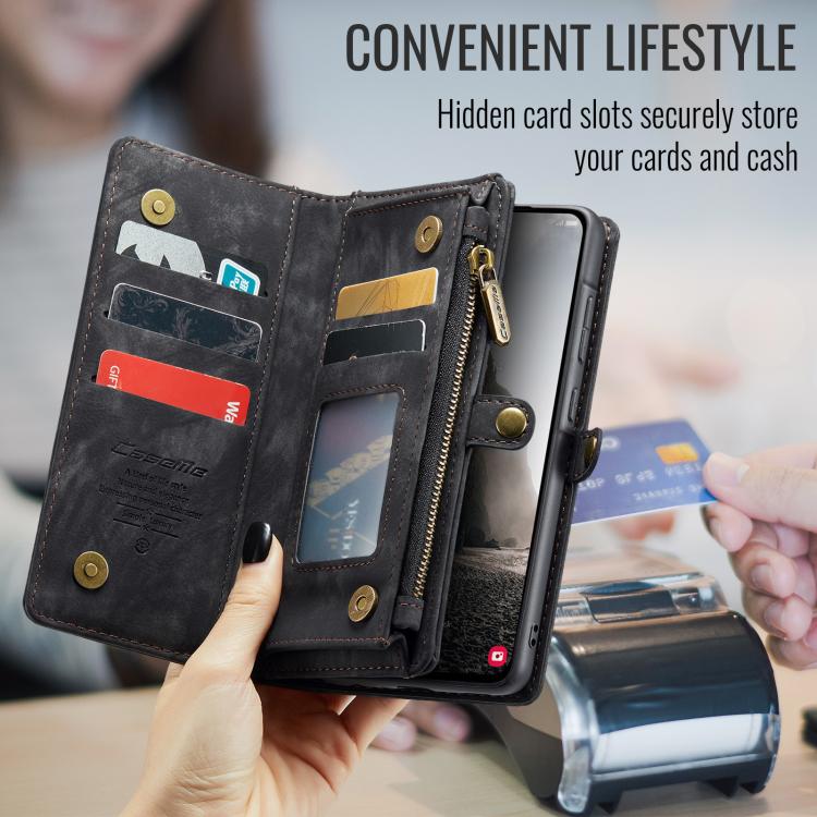 For Samsung Galaxy A56 CaseMe 008 Detachable Multifunctional Leather Phone Case(Black) - Galaxy Phone Cases by CaseMe | Online Shopping UK | buy2fix