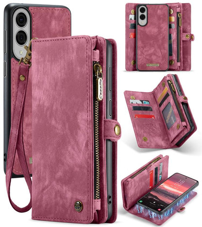For Samsung Galaxy S25 Edge 5G CaseMe 008 Detachable Multifunctional Leather Phone Case(Wine Red) - Galaxy S25 Edge 5G Cases by CaseMe | Online Shopping UK | buy2fix