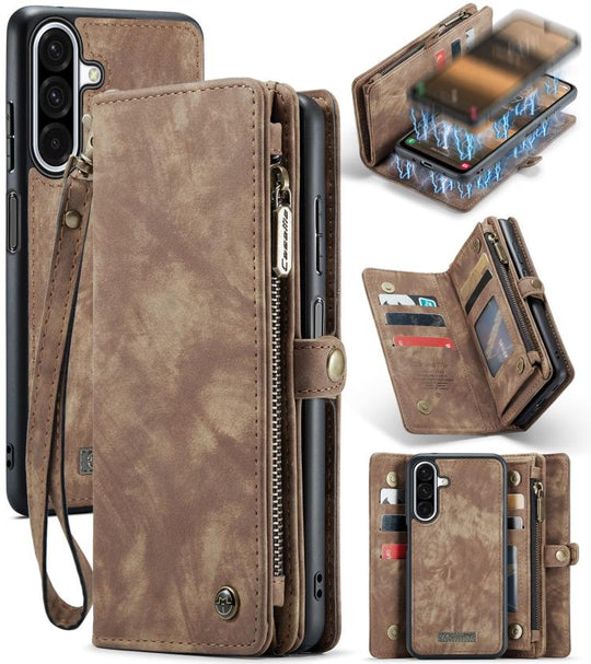 For Samsung Galaxy A17 CaseMe 008 Detachable Multifunctional Leather Phone Case(Brown)