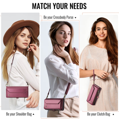 For Samsung Galaxy A16 5G CaseMe C36 Card Slots Zipper Wallet RFID Anti-theft Leather Phone Case(Red) by CaseMe