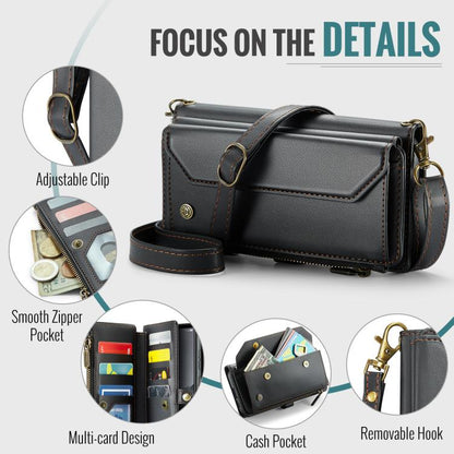 For Samsung Galaxy S25 Ultra 5G CaseMe C36 Card Slots Zipper Wallet RFID Anti-theft Leather Phone Case(Black) - Galaxy S25 Ultra 5G Cases by CaseMe | Online Shopping UK | buy2fix
