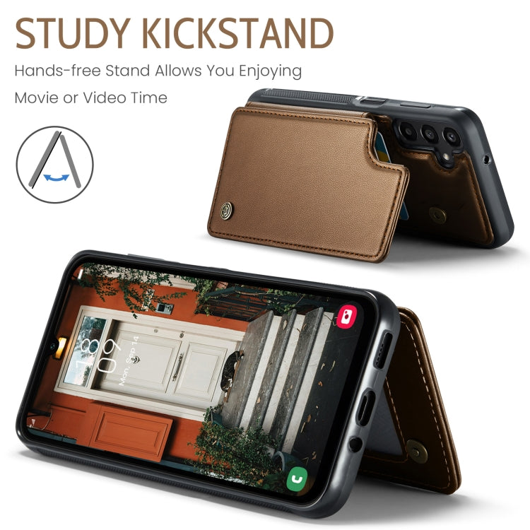 For Samsung Galaxy A16 5G CaseMe C22 Card Slots Holder RFID Anti-theft Phone Case(Brown) by CaseMe