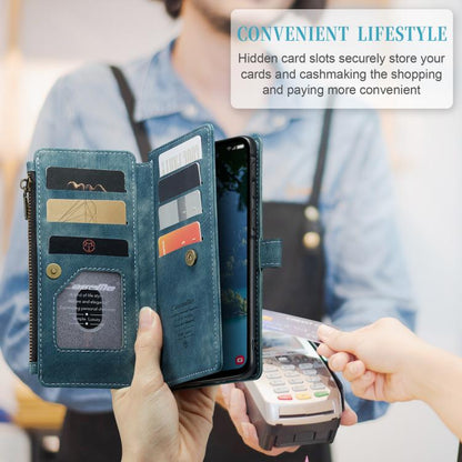 For Samsung Galaxy A36 CaseMe C30 Card Slots Zipper Wallet Leather Phone Case(Blue) - Galaxy Phone Cases by CaseMe | Online Shopping UK | buy2fix