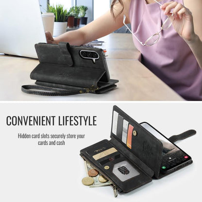 For Samsung Galaxy A36 CaseMe C30 Card Slots Zipper Wallet Leather Phone Case(Black) - Galaxy Phone Cases by CaseMe | Online Shopping UK | buy2fix