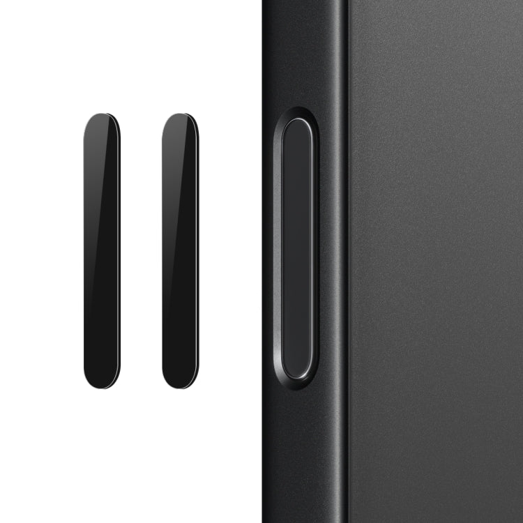 For iPhone 16 / 16 Plus / 16 Pro / 16 Pro Max NORTHJO 2Pcs Camera Control Button Protector Tempered Glass Film(Black) - iPhone 16 Pro Max Tempered Glass by NORTHJO | Online Shopping UK | buy2fix