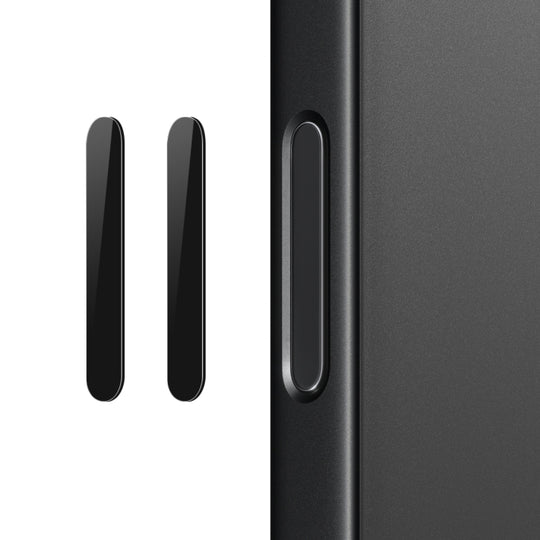 For iPhone 16 / 16 Plus / 16 Pro / 16 Pro Max NORTHJO 2Pcs Camera Control Button Protector Tempered Glass Film(Black)