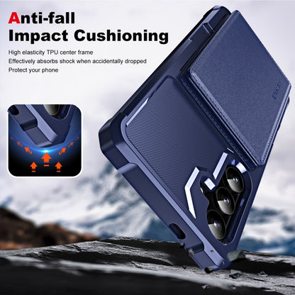 For Samsung Galaxy A55 5G ENKAY Hat-Prince Card Slot Wallet TPU Back Leather Phone Case with Lens Film(Purple) - Galaxy Phone Cases by ENKAY | Online Shopping UK | buy2fix