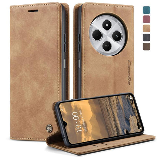 For Redmi 14C CaseMe 013 Multifunctional Horizontal Flip Leather Phone Case(Brown) - 14C Cases by CaseMe | Online Shopping UK | buy2fix