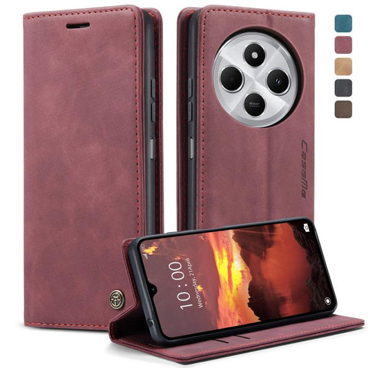 For Redmi 14C CaseMe 013 Multifunctional Horizontal Flip Leather Phone Case(Red) - 14C Cases by CaseMe | Online Shopping UK | buy2fix