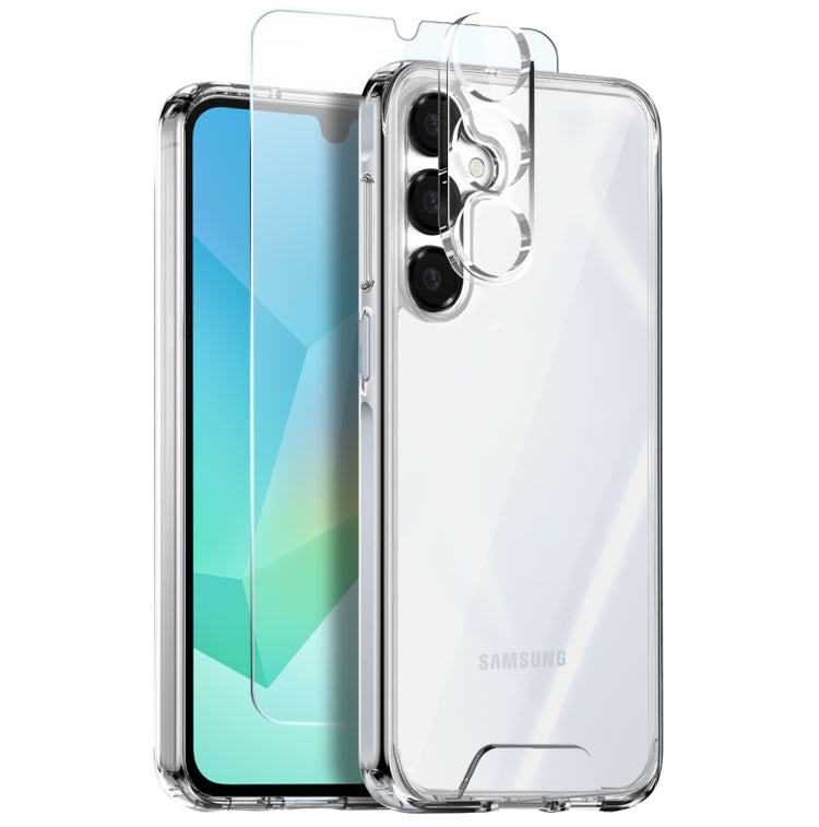 For Samsung Galaxy A16 5G / 4G NORTHJO 3 in 1 Clear Phone Case with Screen Protector Lens Film - Galaxy Phone Cases by NORTHJO | Online Shopping UK | buy2fix