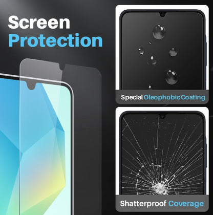 For Samsung Galaxy A16 5G / 4G NORTHJO 3 in 1 Clear Phone Case with Screen Protector Lens Film - Galaxy Phone Cases by NORTHJO | Online Shopping UK | buy2fix