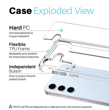 For Samsung Galaxy S24 FE 5G NORTHJO 3 in 1 Clear Phone Case with Screen Protector Lens Film - Galaxy S24 FE 5G Cases by NORTHJO | Online Shopping UK | buy2fix
