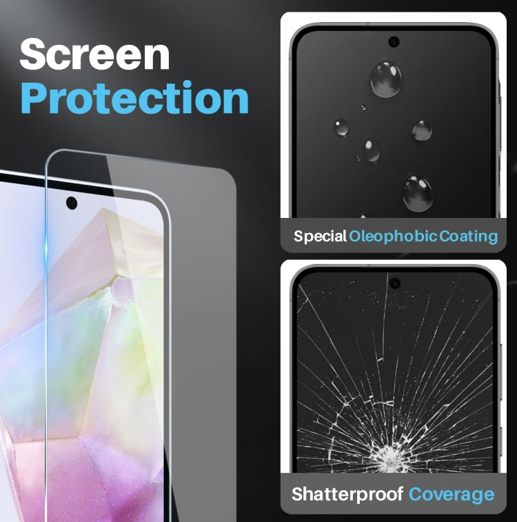 For Samsung Galaxy A35 5G NORTHJO 3 in 1 Clear Phone Case with Screen Protector Lens Film - Galaxy Phone Cases by NORTHJO | Online Shopping UK | buy2fix