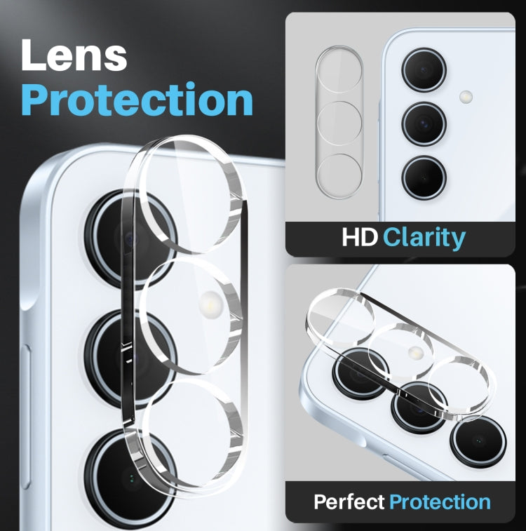 For Samsung Galaxy A35 5G NORTHJO 3 in 1 Clear Phone Case with Screen Protector Lens Film - Galaxy Phone Cases by NORTHJO | Online Shopping UK | buy2fix
