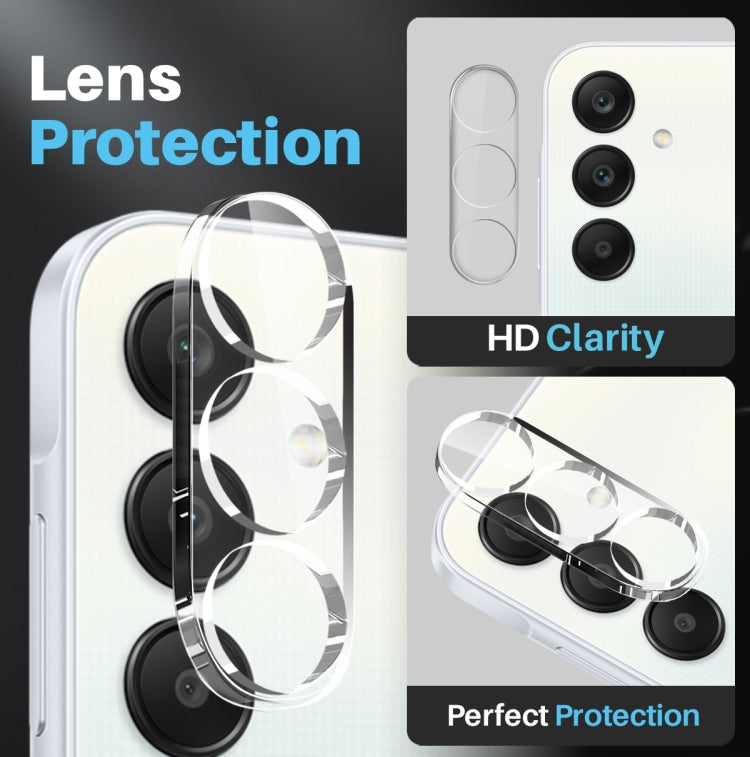 For Samsung Galaxy A25 5G NORTHJO 3 in 1 Clear Phone Case with Screen Protector Lens Film - Galaxy Phone Cases by NORTHJO | Online Shopping UK | buy2fix