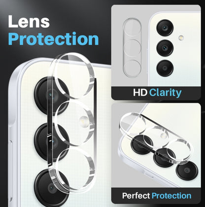 For Samsung Galaxy A25 5G NORTHJO 3 in 1 Clear Phone Case with Screen Protector Lens Film - Galaxy Phone Cases by NORTHJO | Online Shopping UK | buy2fix