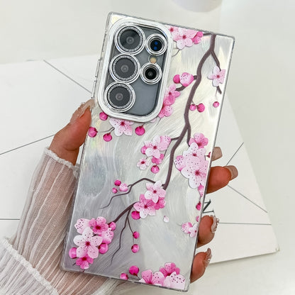 For Samsung Galaxy S25 Ultra 5G Electroplating Flowers Plants Texture TPU Phone Case(Plum Flower FL6) by buy2fix