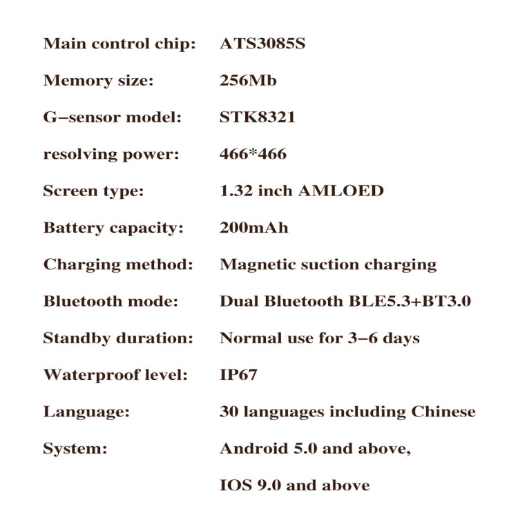 KM88 1.32 inch Color Screen Smart Watch, Support Bluetooth Call / Health Monitoring(Gold) by buy2fix