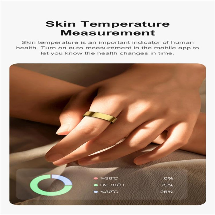 R09 SIZE 8 Smart Ring, Support Heart Rate / Blood Oxygen / Sleep Monitoring / Multiple Sports Modes(Silver) by buy2fix