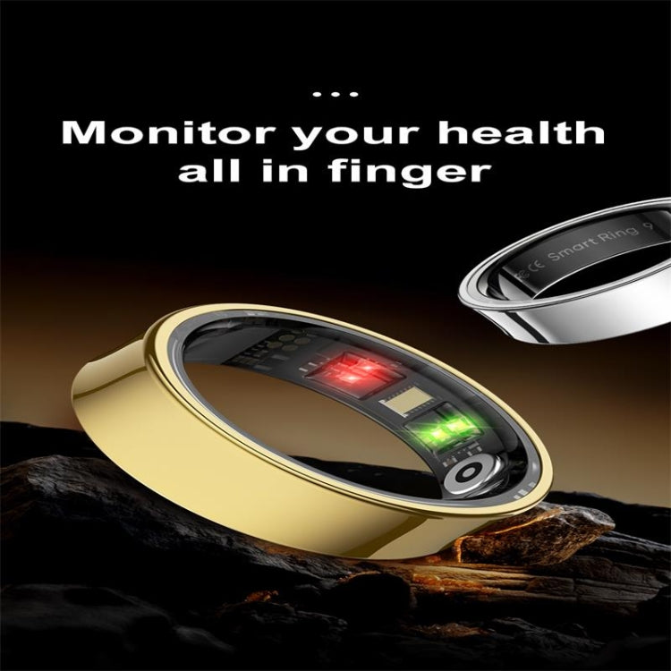 R09 SIZE 11 Smart Ring, Support Heart Rate / Blood Oxygen / Sleep Monitoring / Multiple Sports Modes(Black) by buy2fix