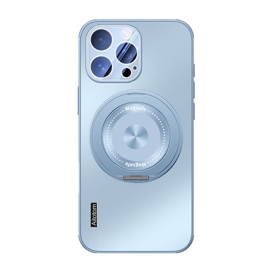 For iPhone 16 Pro Cooling MagSafe Holder Phone Case with Lens Film(Blue) - iPhone 16 Pro Cases by buy2fix | Online Shopping UK | buy2fix