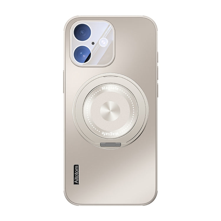 For iPhone 16 Plus Cooling MagSafe Holder Phone Case with Lens Film(Titanium Gray) - iPhone 16 Plus Cases by buy2fix | Online Shopping UK | buy2fix