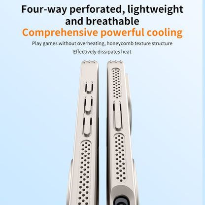 For iPhone 15 Pro Max Cooling MagSafe Holder Phone Case with Lens Film(Graphite Gray) - iPhone 15 Pro Max Cases by buy2fix | Online Shopping UK | buy2fix